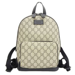 Gucci GG Supreme Small Backpack Rucksack Canvas Beige Black